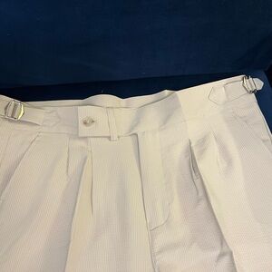 Men's Tan & White Dress Pants